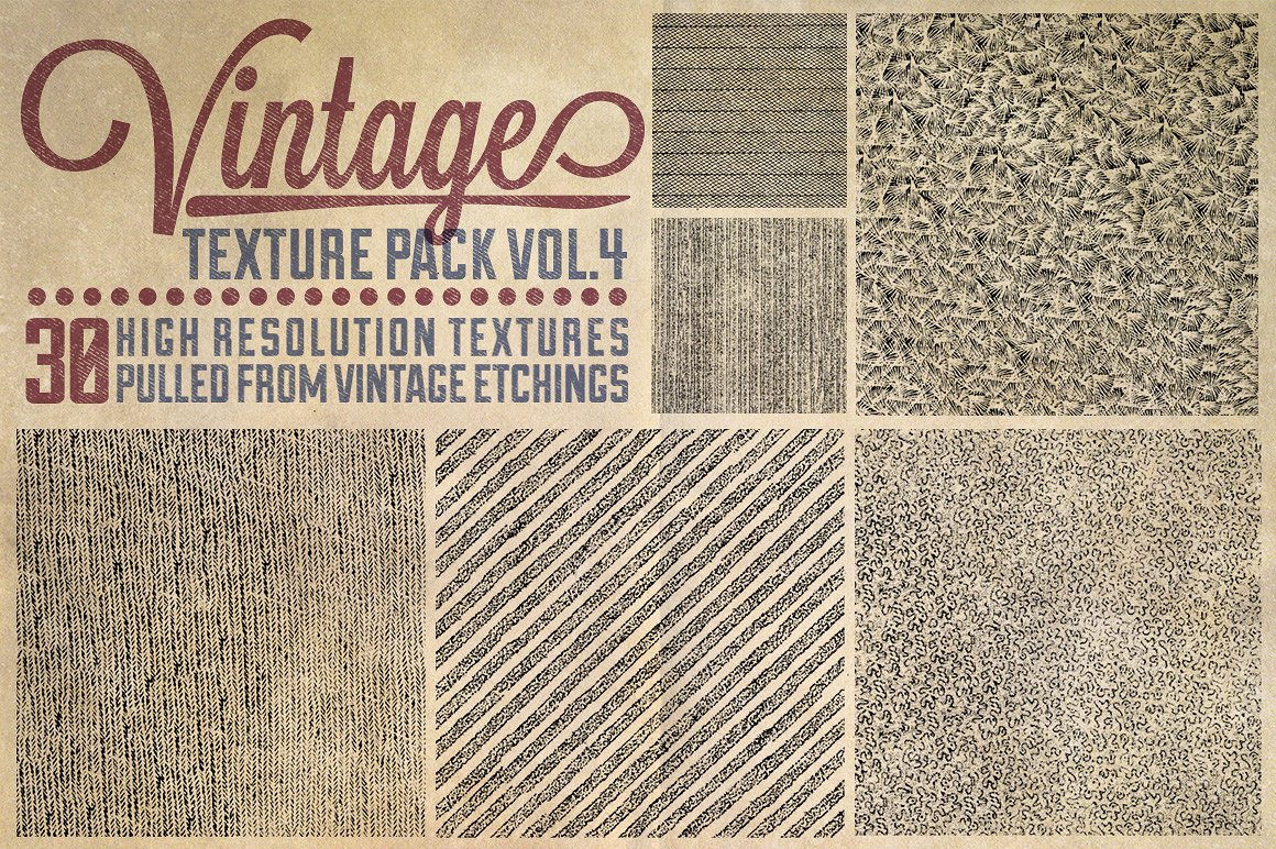 复古半色调纹理设计背景Vintage Texture Pac