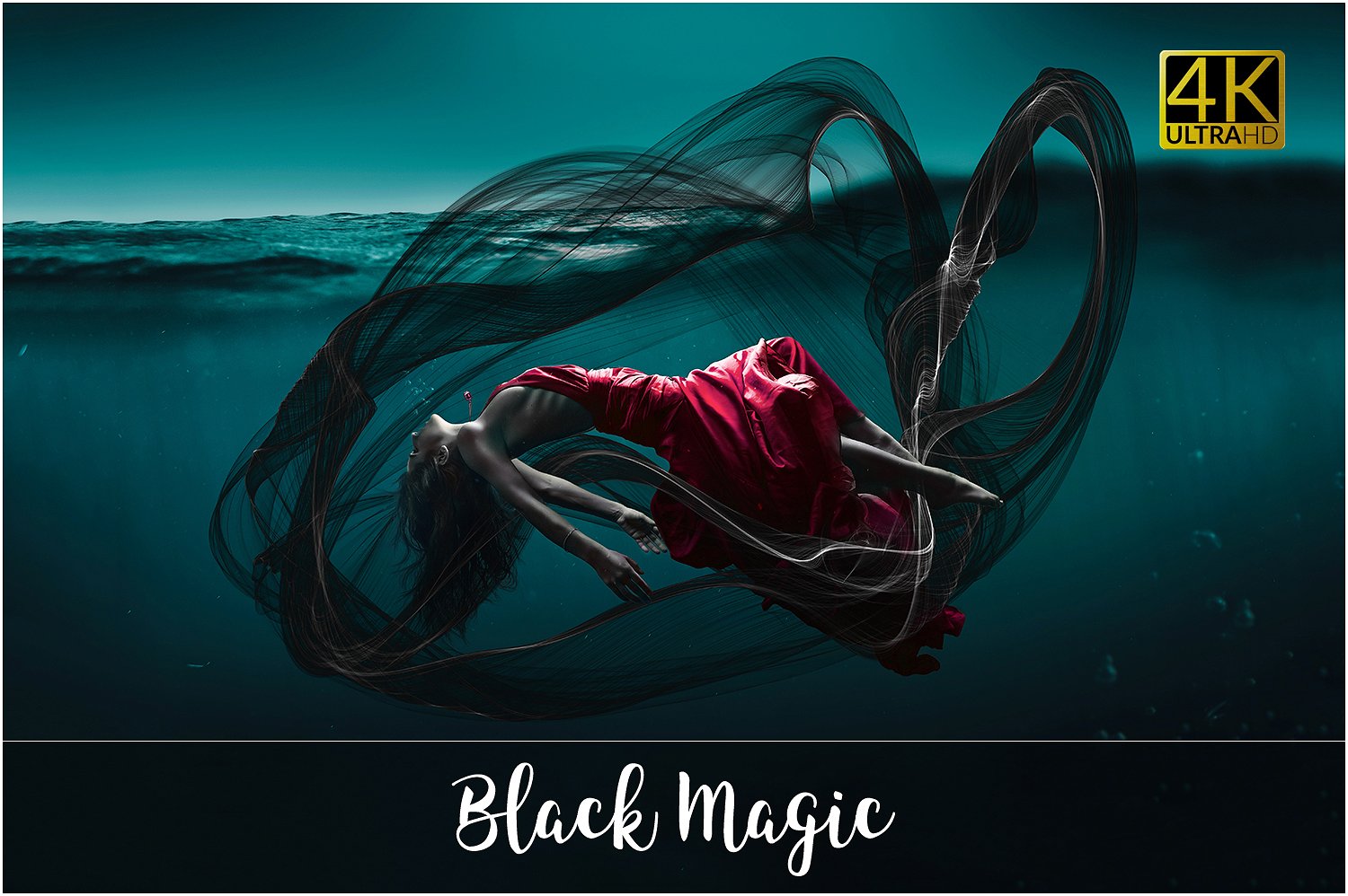 黑色魔法丝网设计素材4K Black Magic Overl