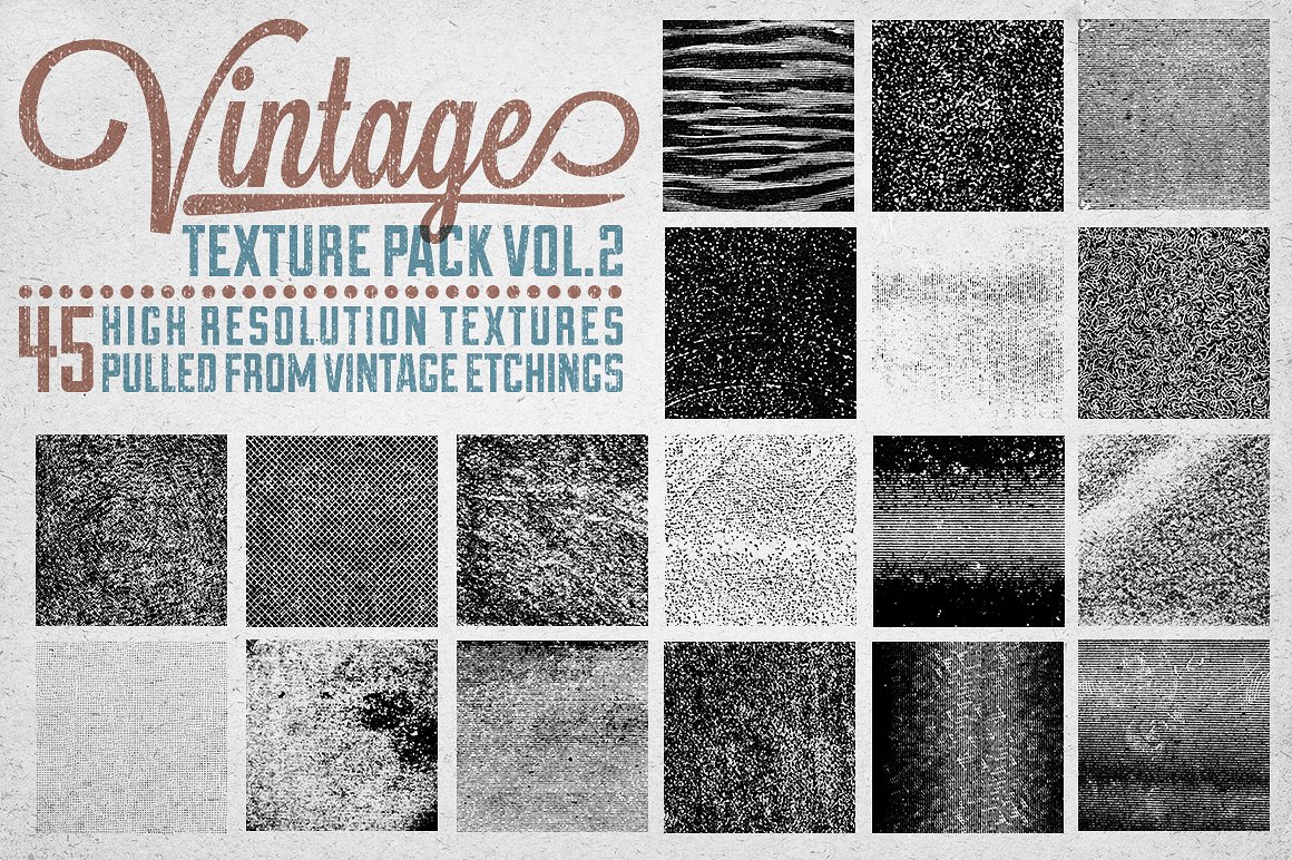 复古粗糙纹理设计背景Vintage Texture Pack