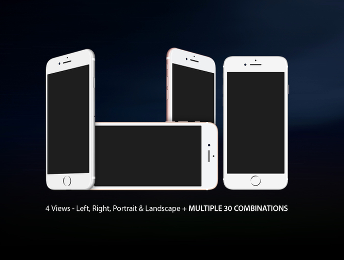 手持苹果iPhone 7手机显示设备PSD贴图样机模型YDL