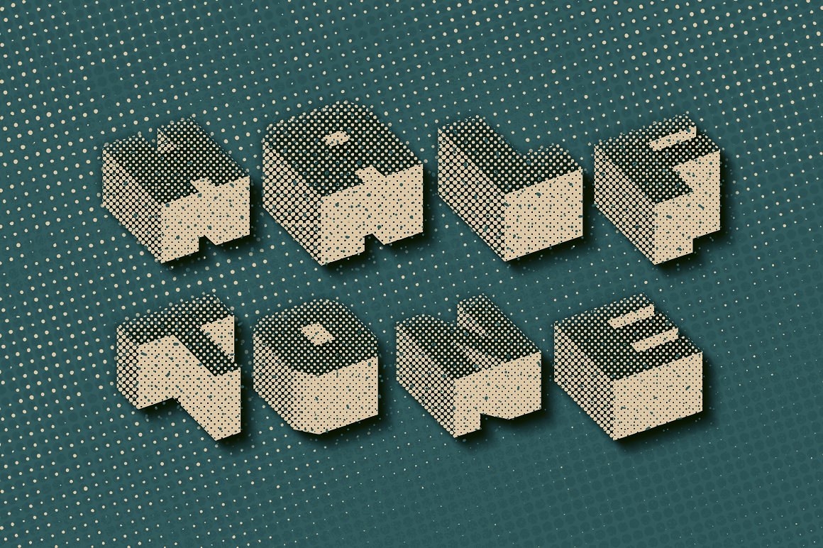 半色调纹理设计素材Set of 18 Halftone te