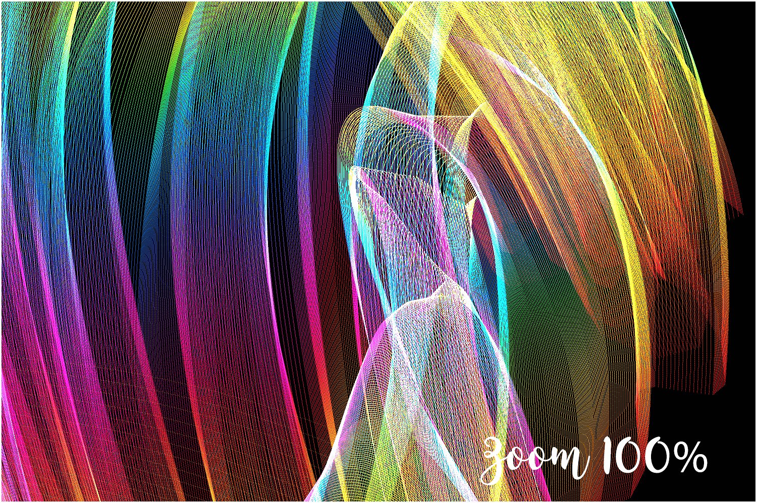 抽象艺术彩虹色调笔刷线条设计素材5K Rainbow Fan