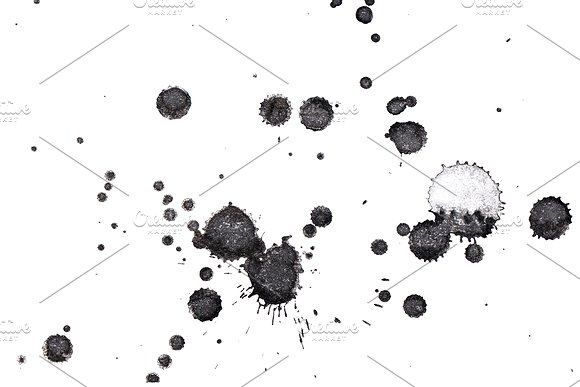 抽象艺术黑色墨水飞溅设计素材10 JPG Abstract