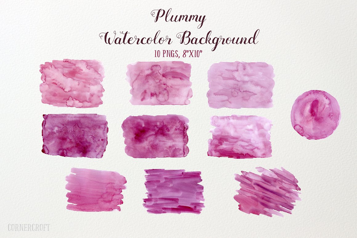 Watercolour Texture Plummy