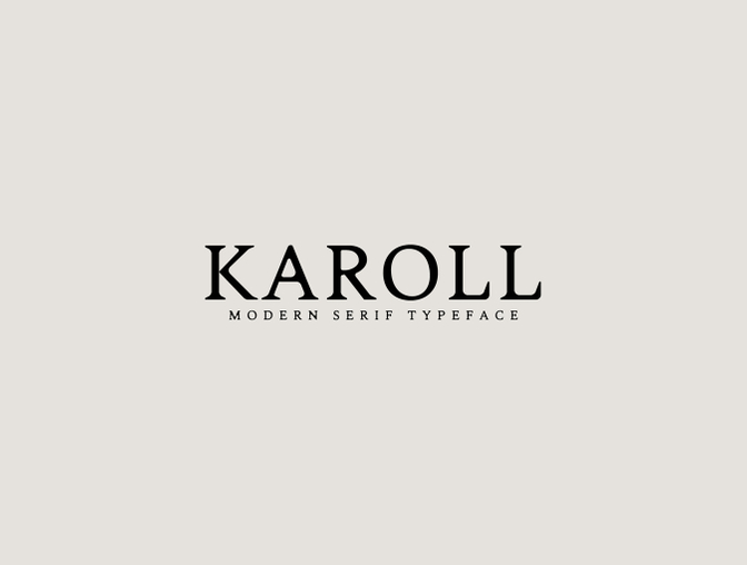 时尚复古风格精致线条流畅衬线英文字体Karoll Moder