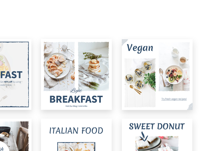 干净现代餐饮美食社交媒体博客帖子分享图片合成PSD设计素材模