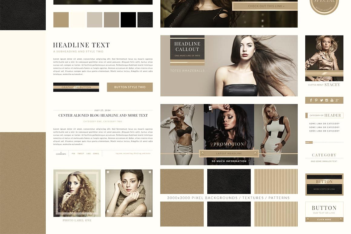 棕色质感设计背景StyleBox Blog Graphics