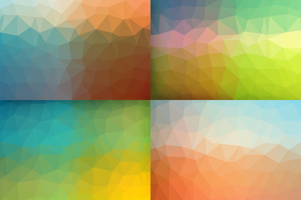 10 Polygon Backgrounds - Sprin