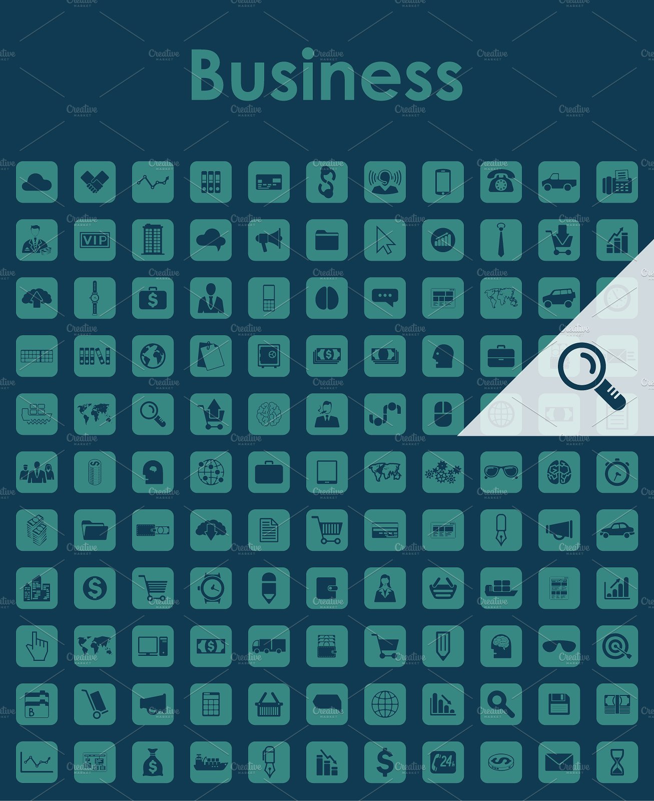 121 BUSINESS simple icons