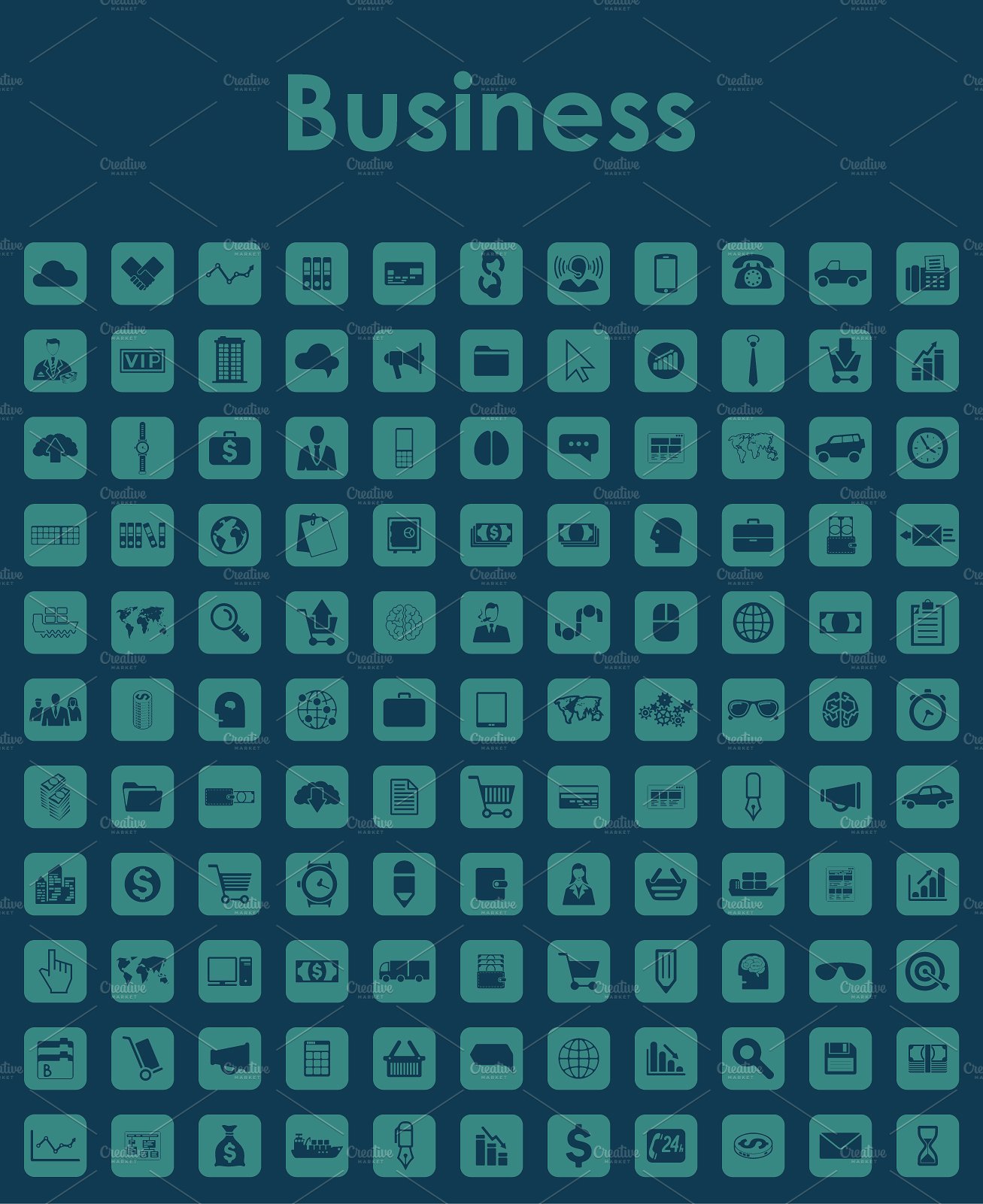 121 BUSINESS simple icons