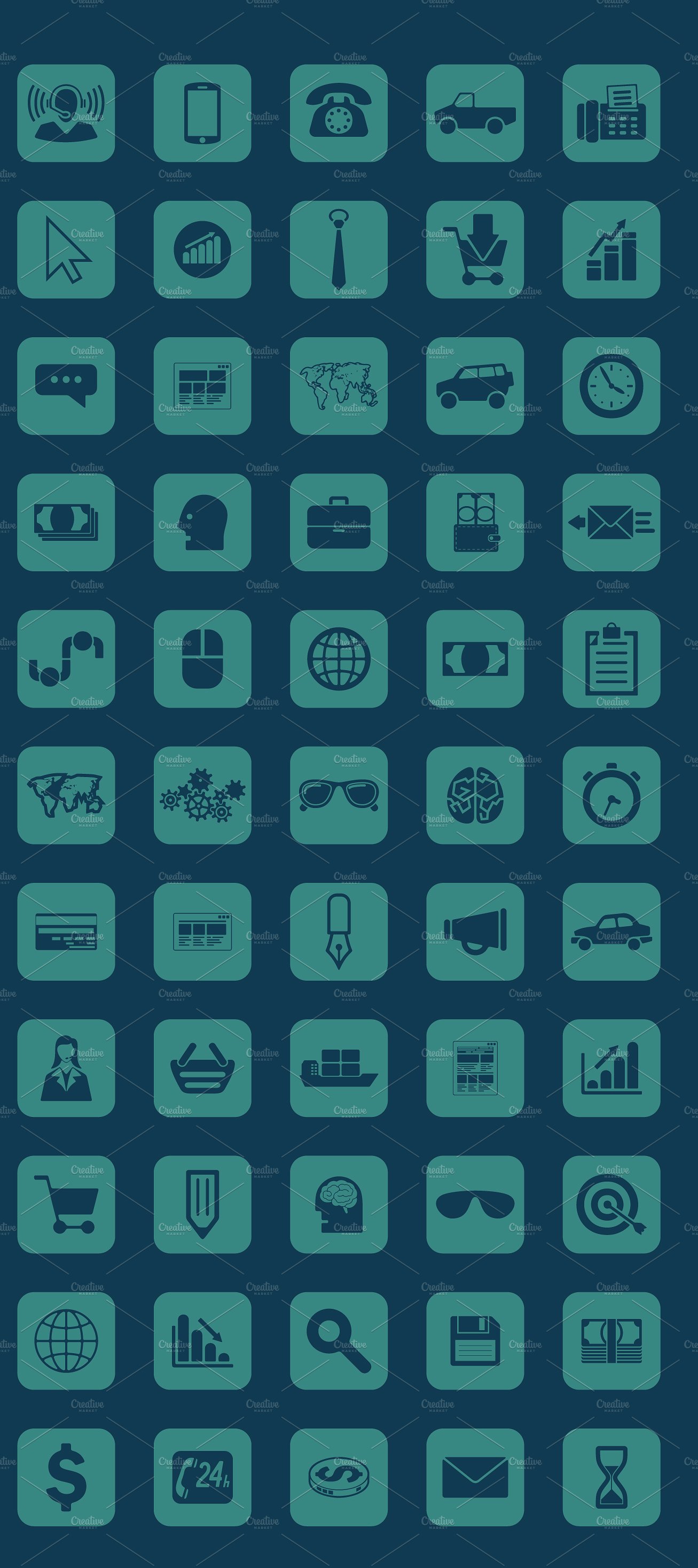 121 BUSINESS simple icons