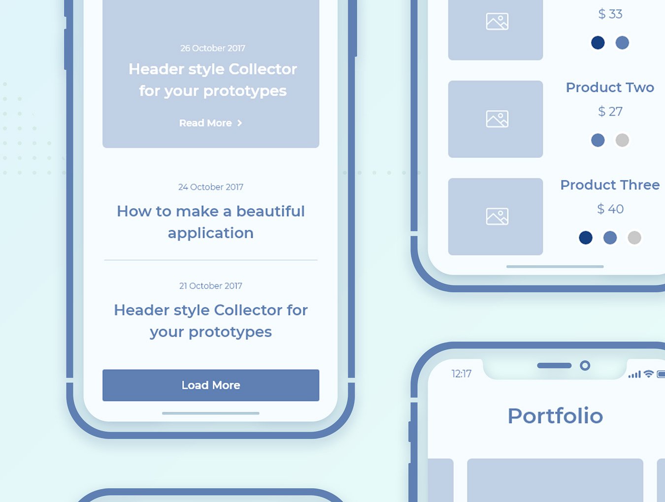 Collector iOS Wireframe UI Kit