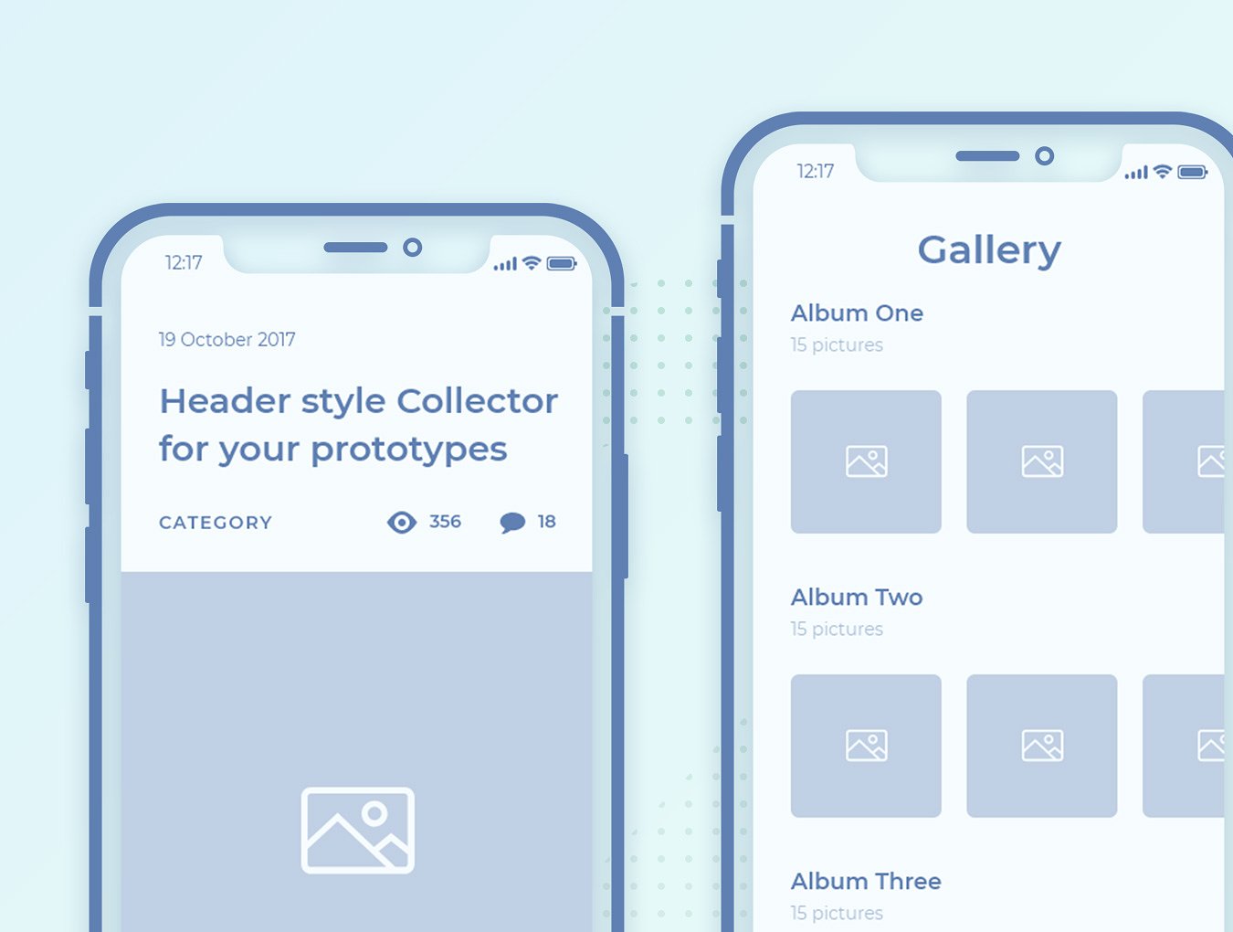 Collector iOS Wireframe UI Kit