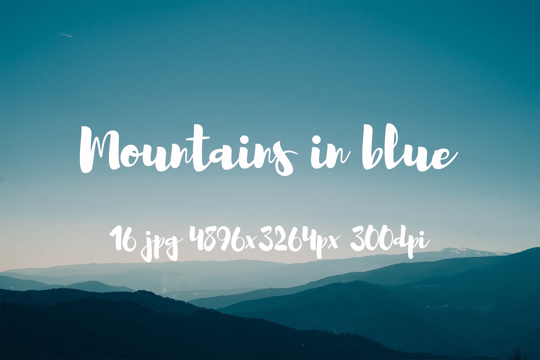 Mountains in blue pack