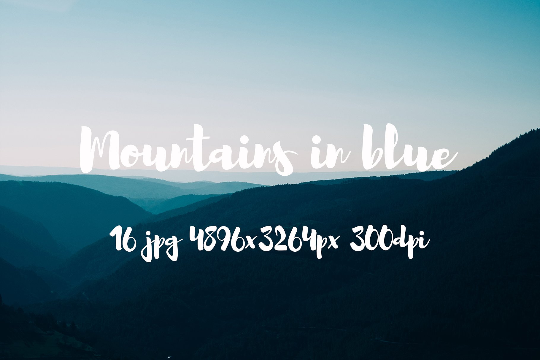 Mountains in blue pack