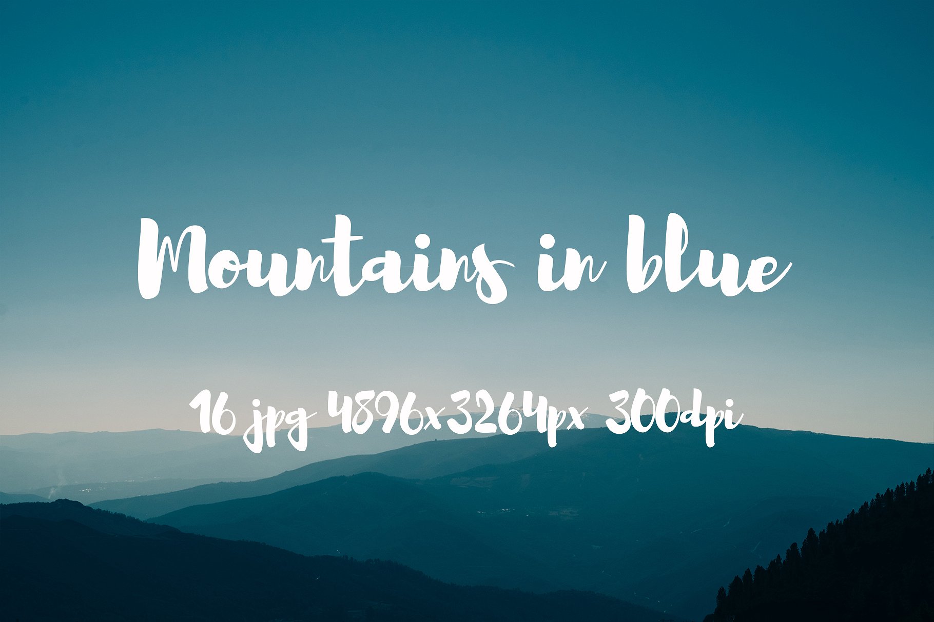 Mountains in blue pack