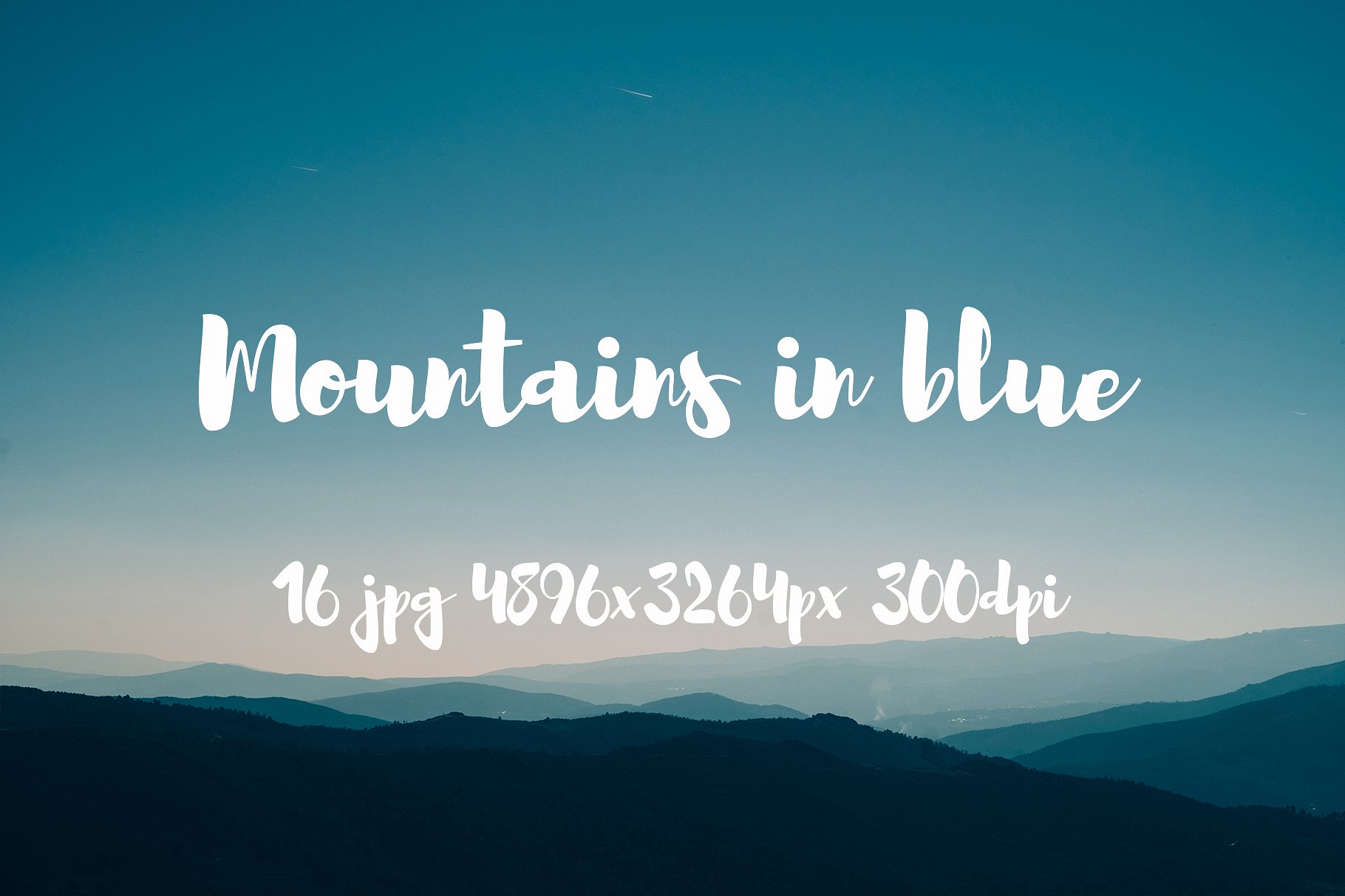 Mountains in blue pack