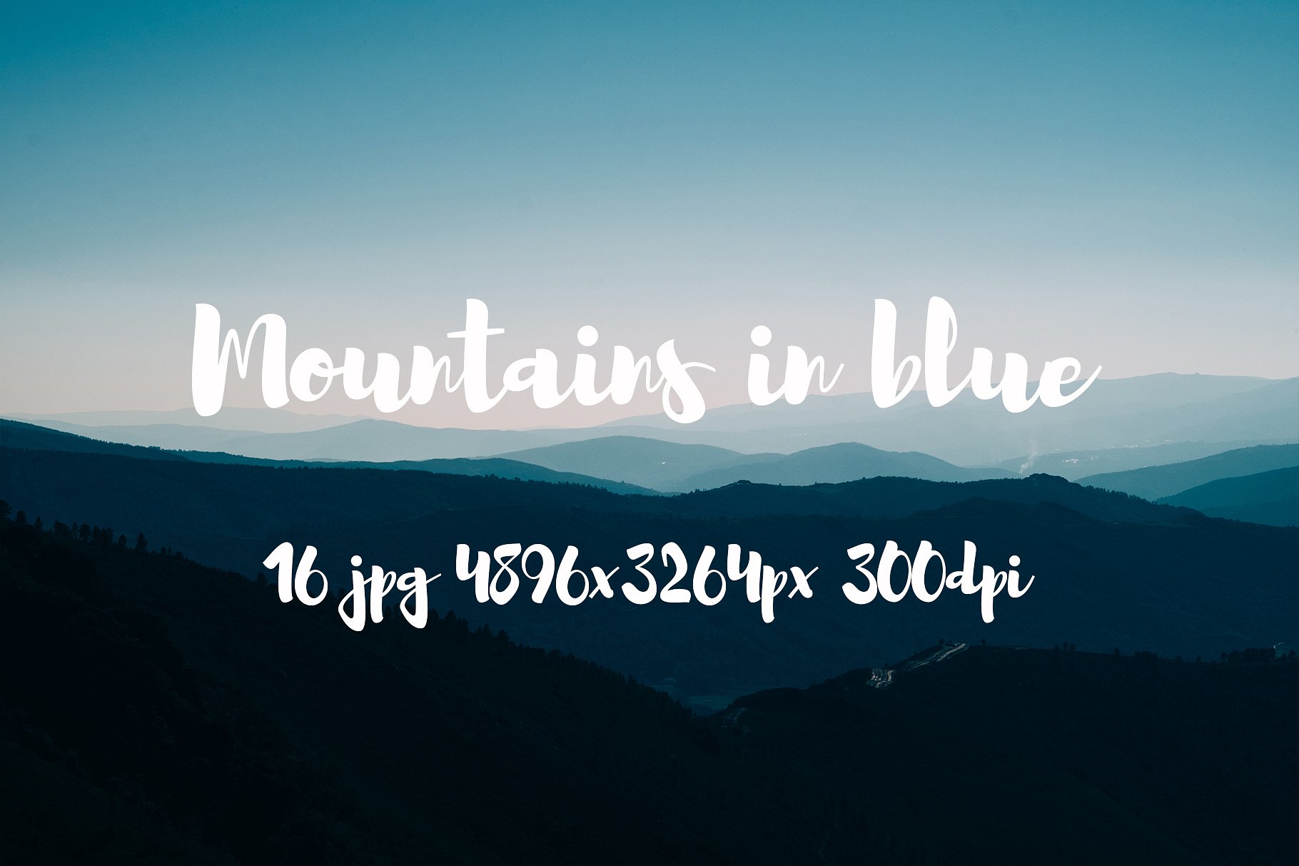 Mountains in blue pack