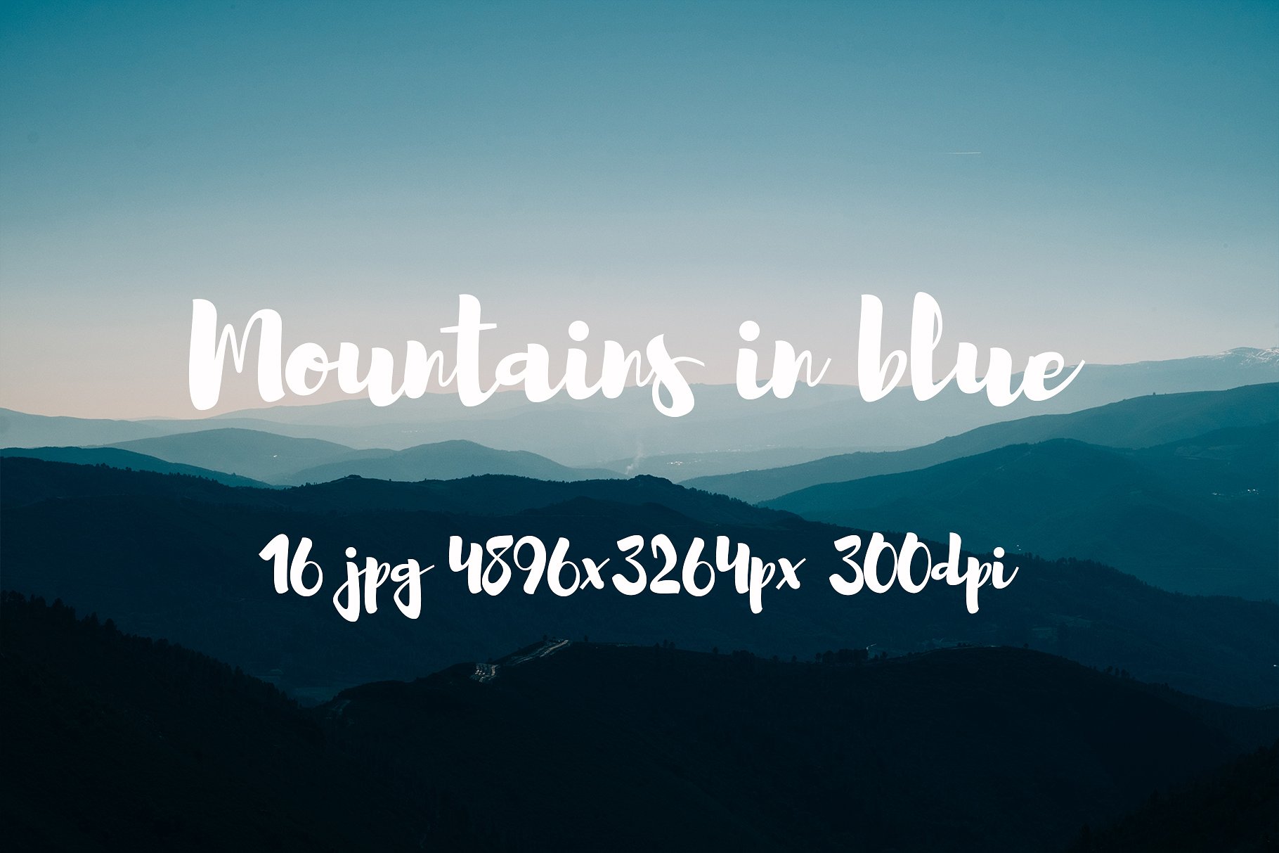 Mountains in blue pack