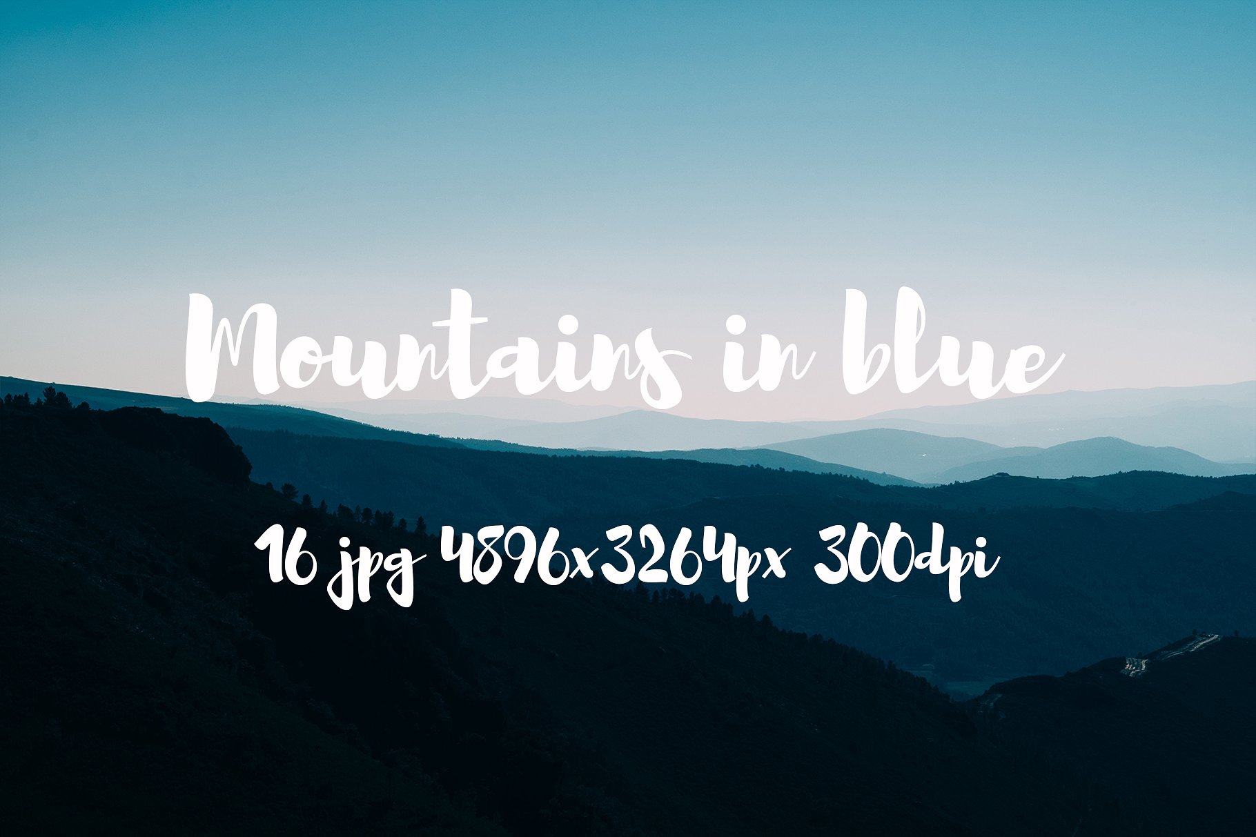 Mountains in blue pack