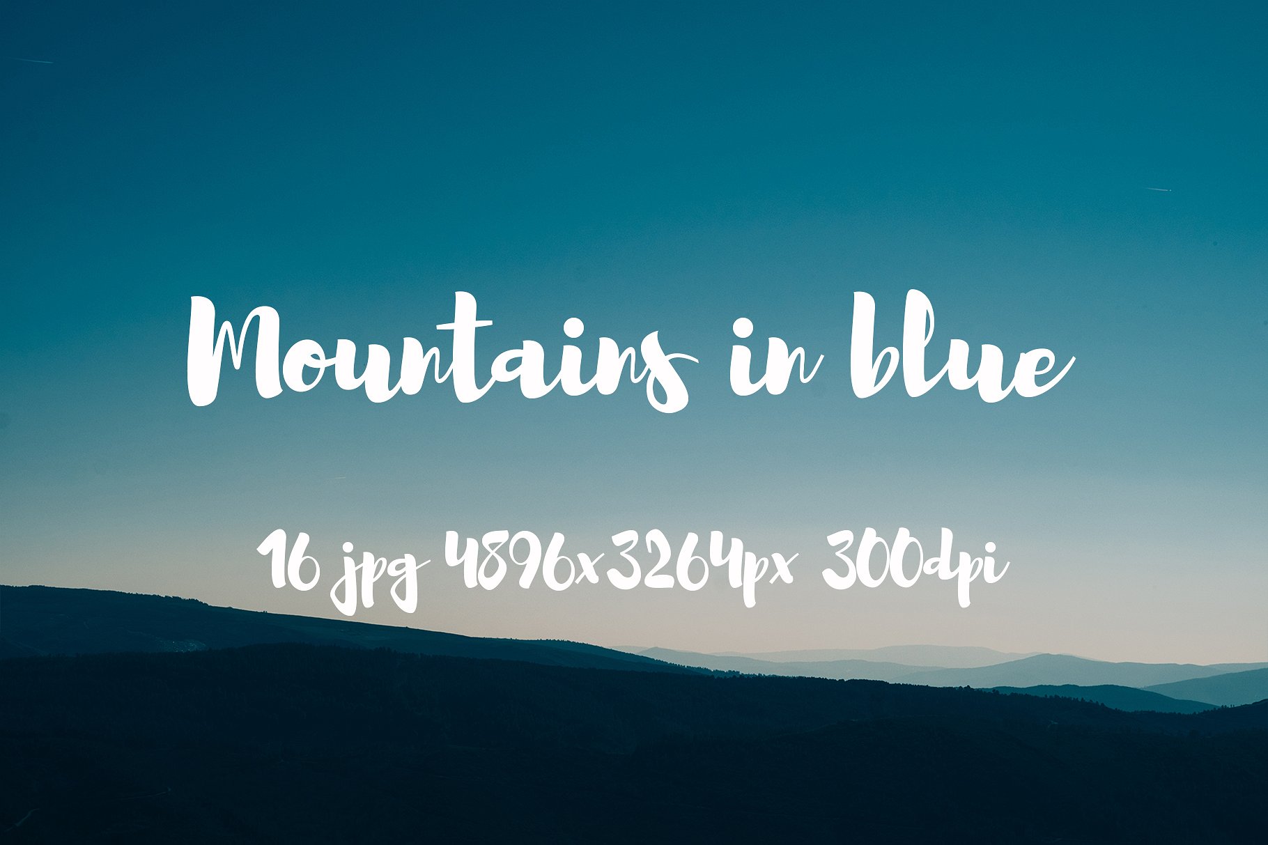 Mountains in blue pack