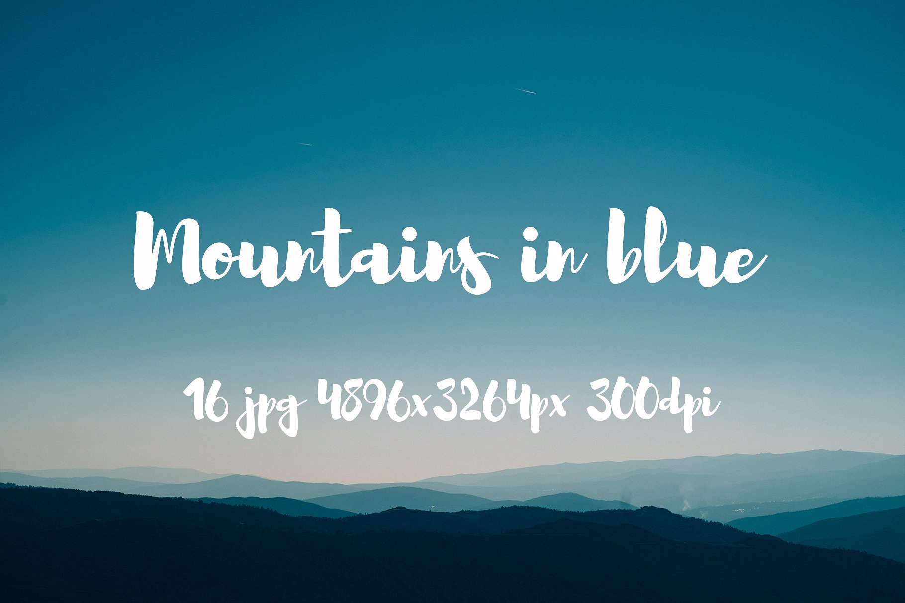 Mountains in blue pack