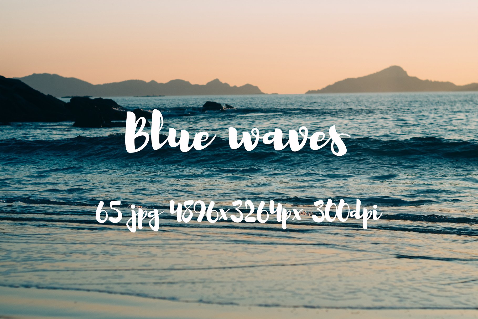 Blue waves photo pack