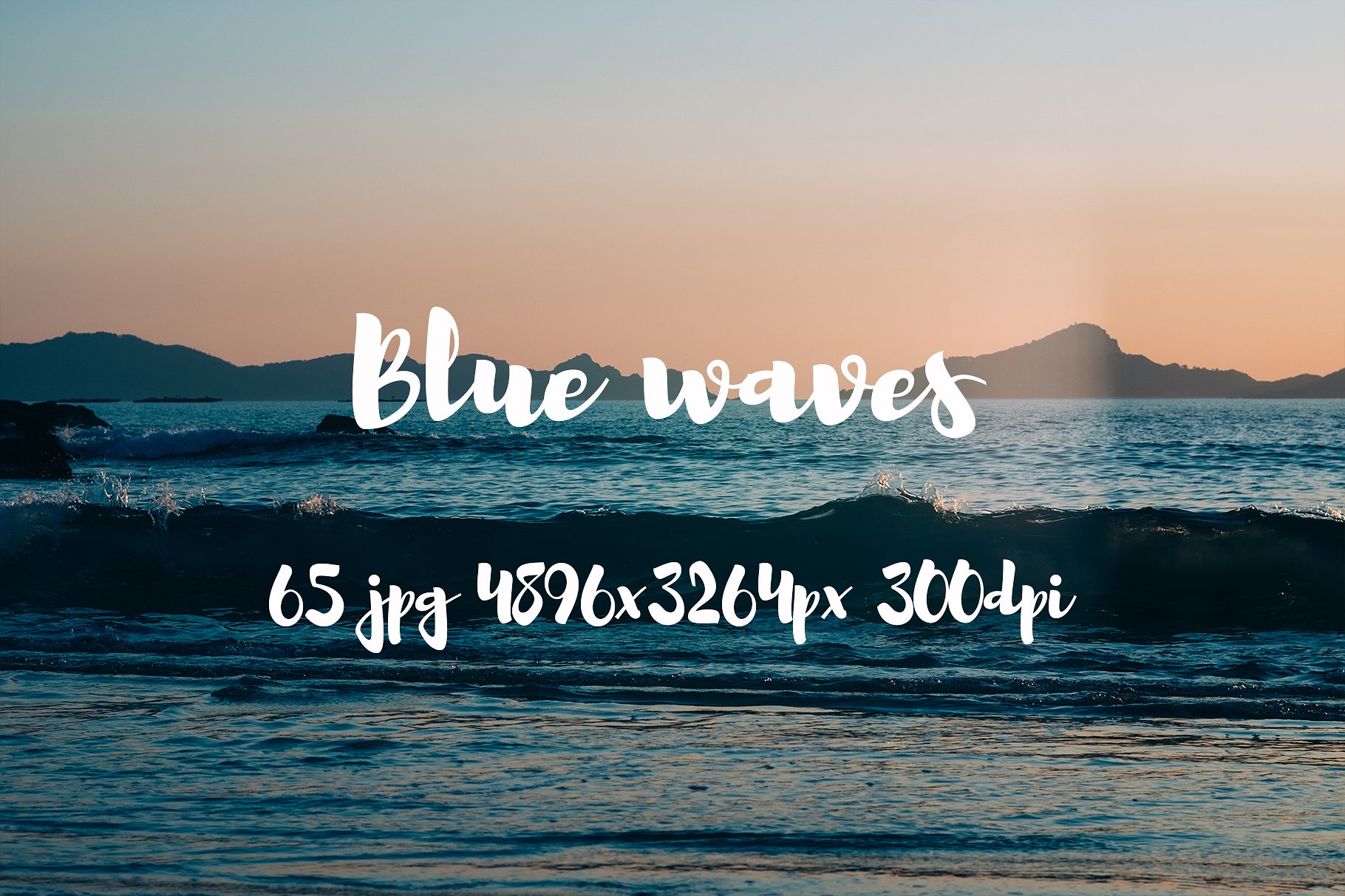 Blue waves photo pack