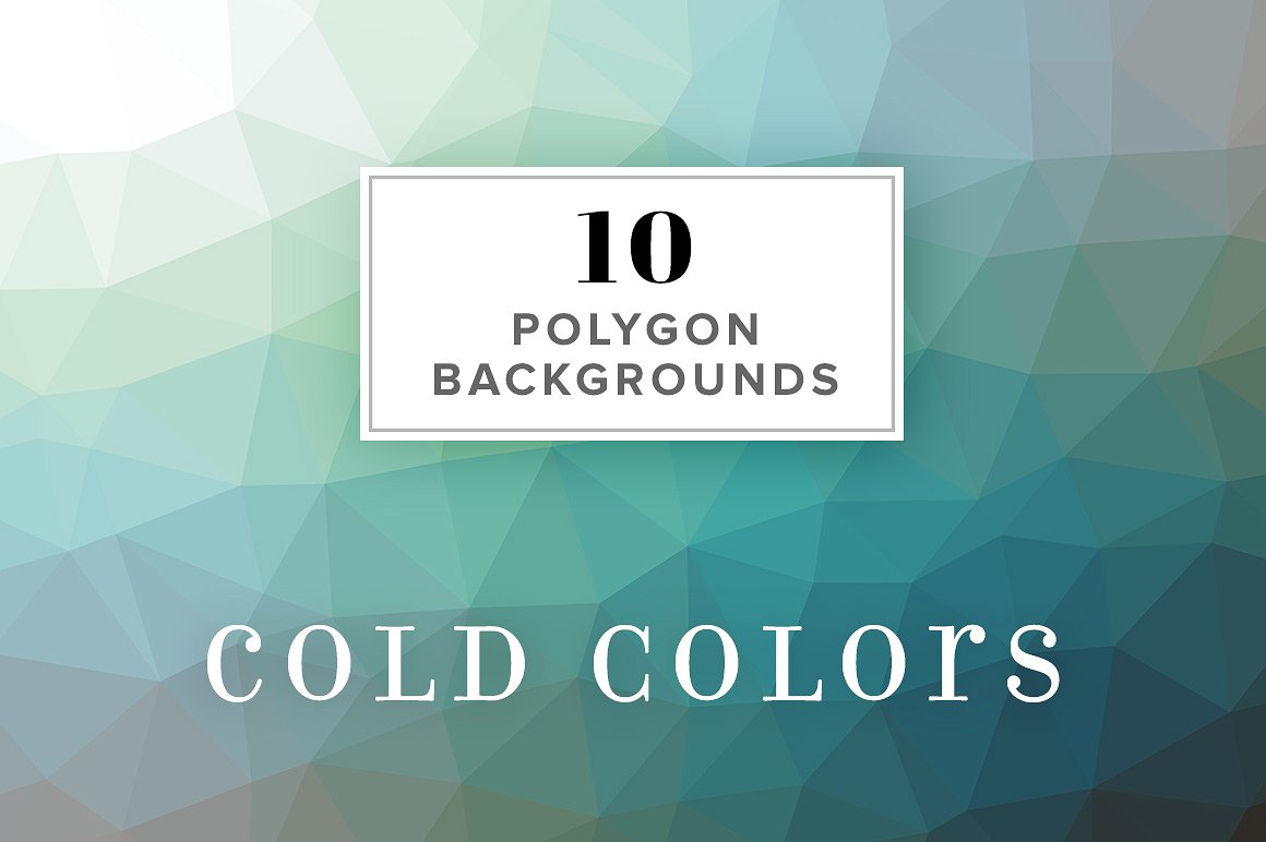 10 Polygon Backgrounds - Cold