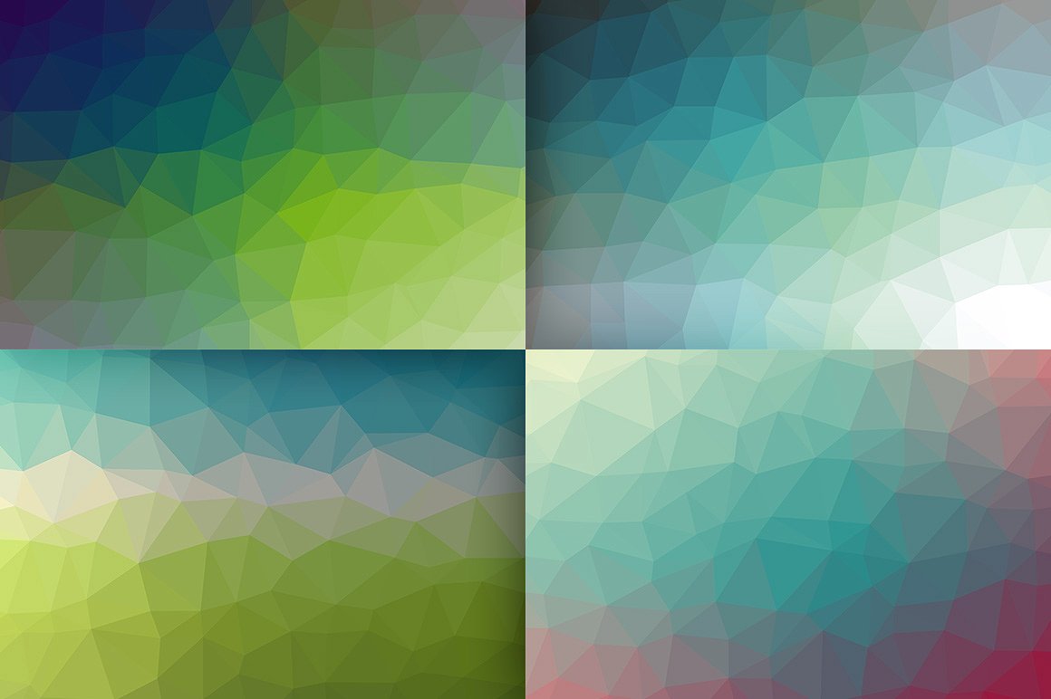 10 Polygon Backgrounds - Cold