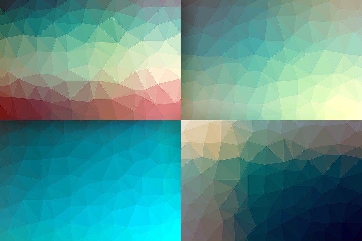 10 Polygon Backgrounds - Cold