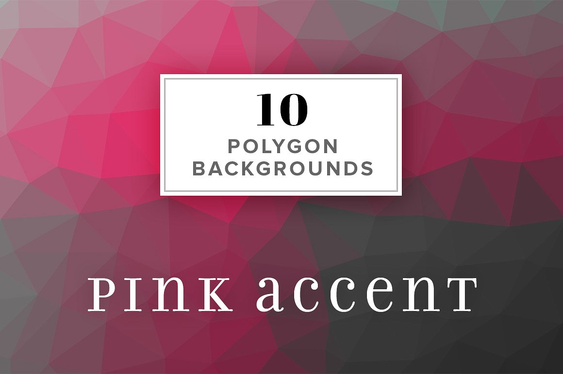 10 Polygon Backgrounds - Pink
