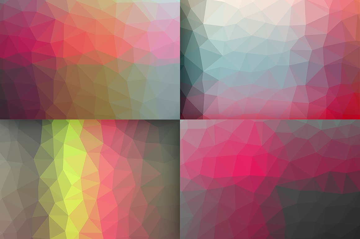 10 Polygon Backgrounds - Pink