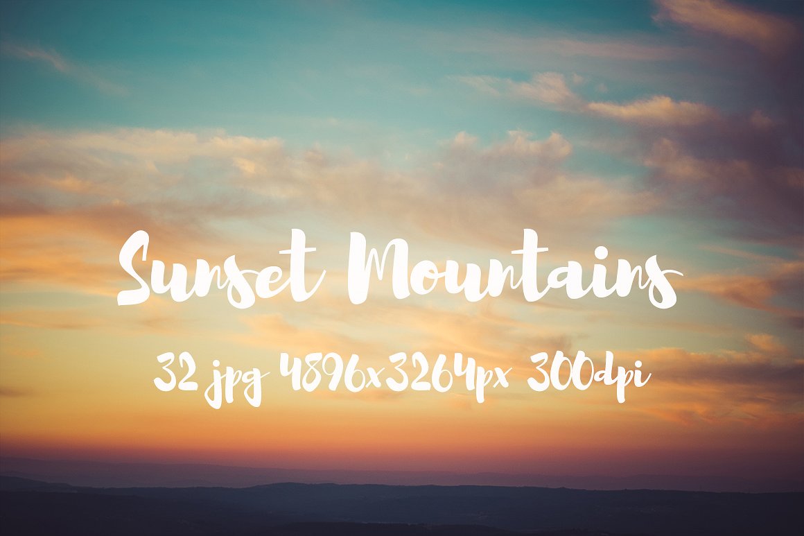 Sunset Mountains photo pack