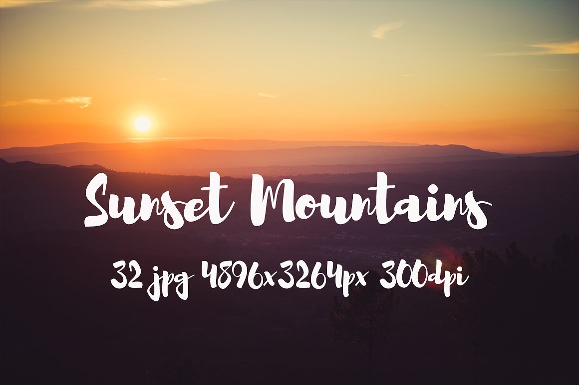 Sunset Mountains photo pack