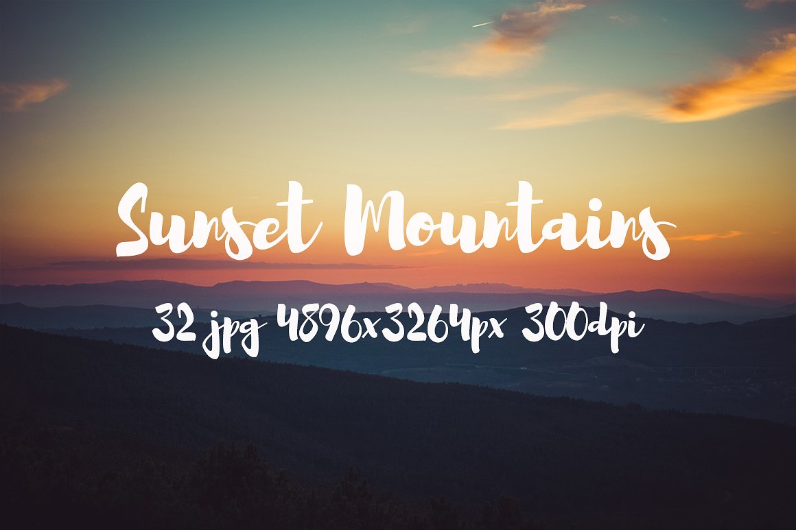 Sunset Mountains photo pack