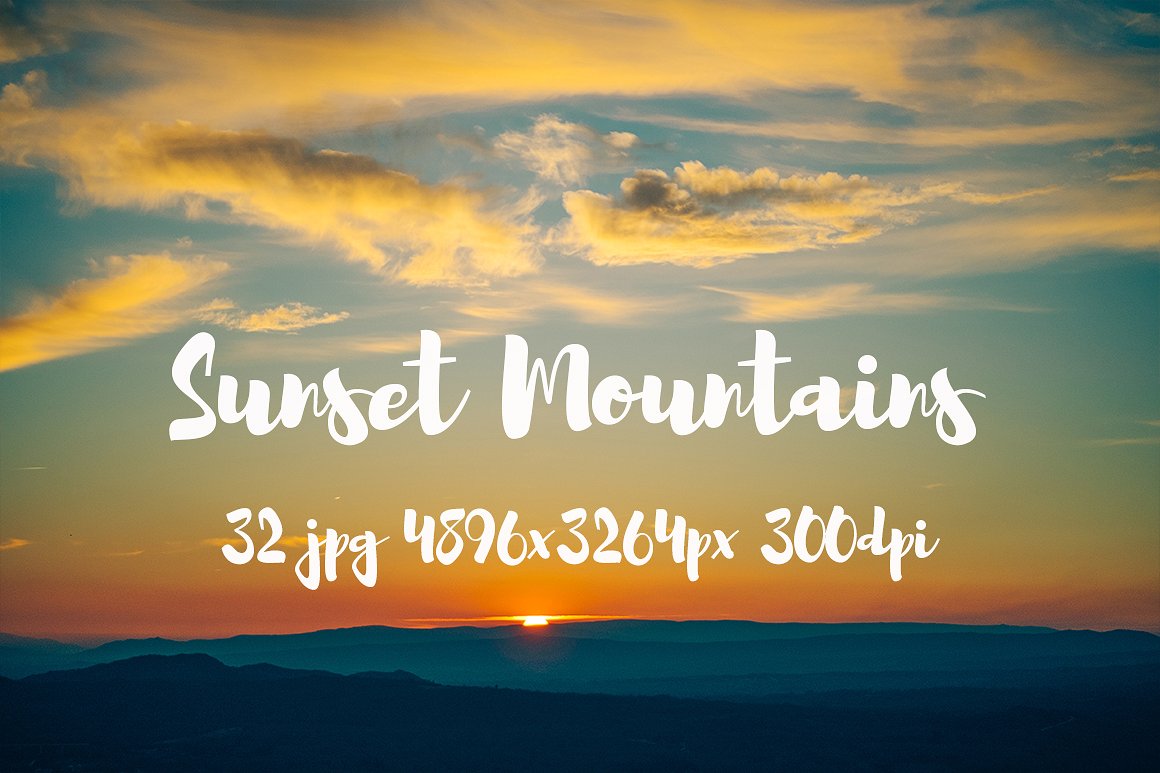 Sunset Mountains photo pack