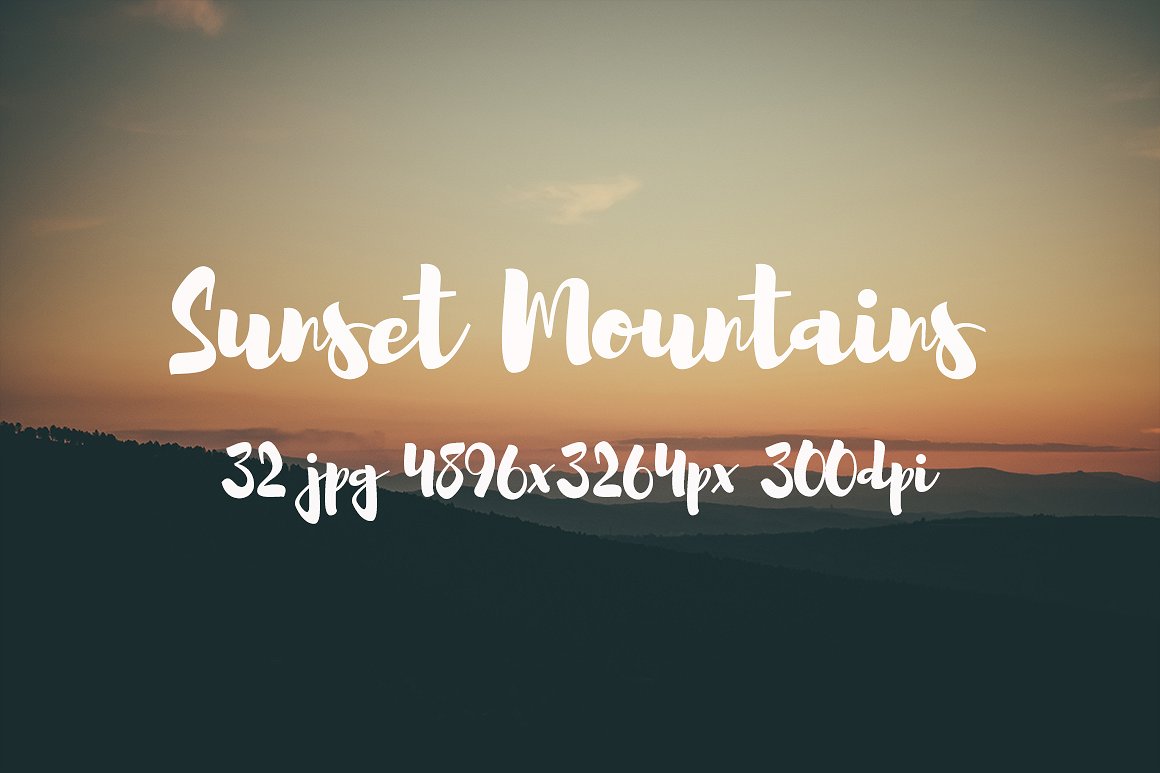 Sunset Mountains photo pack