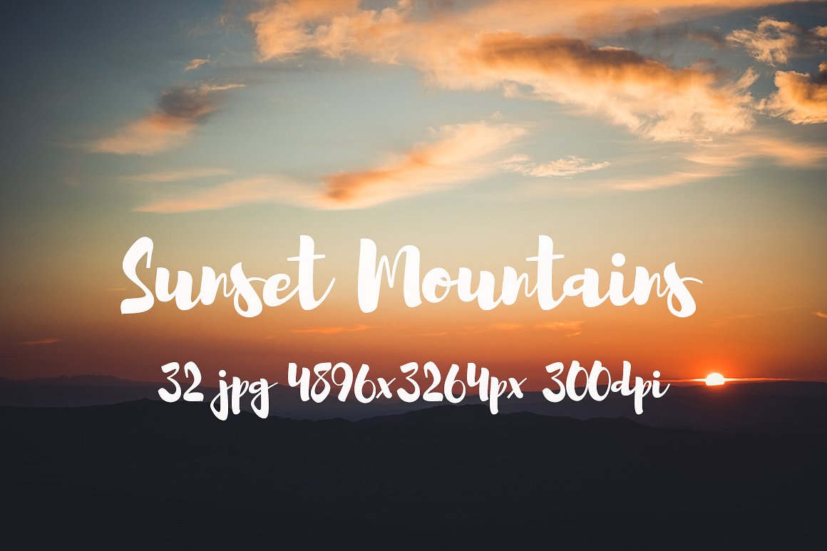 Sunset Mountains photo pack