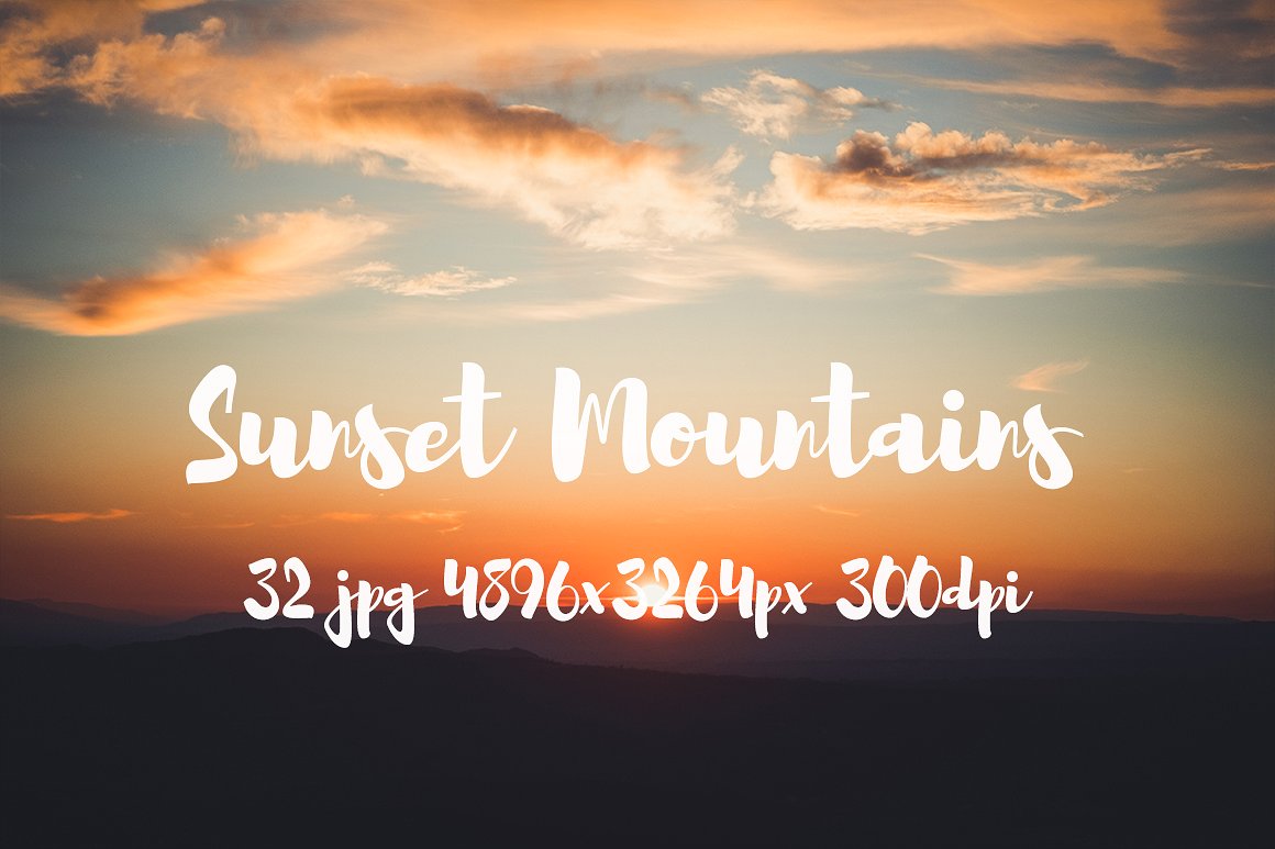 Sunset Mountains photo pack