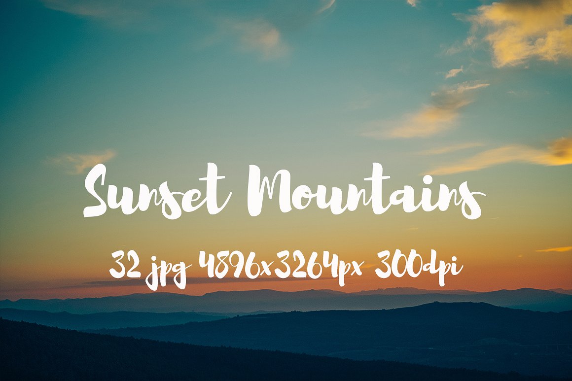 Sunset Mountains photo pack