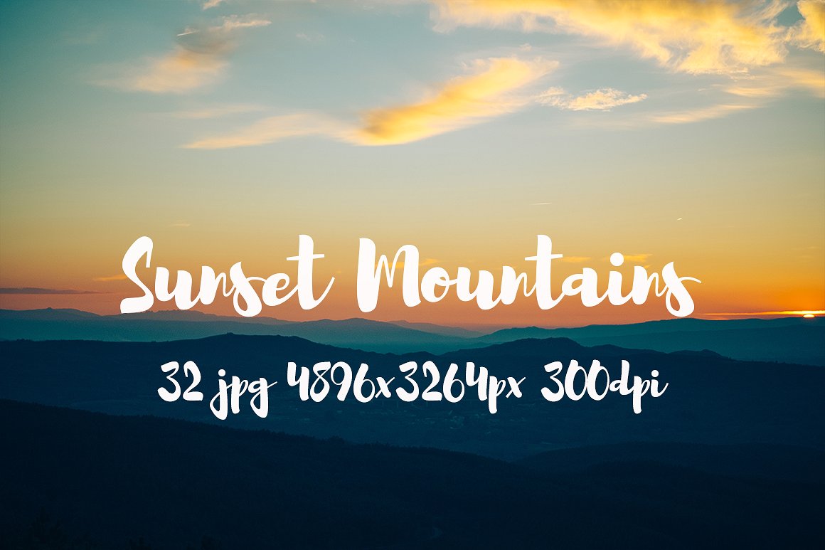 Sunset Mountains photo pack