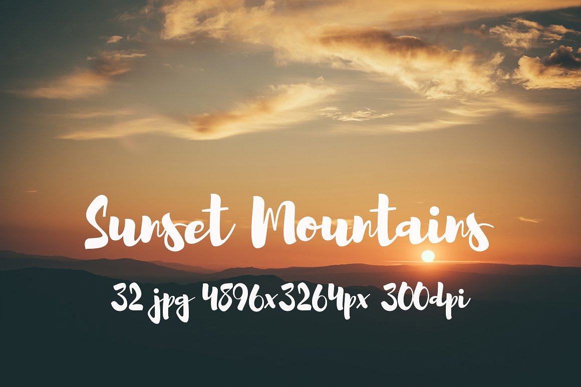 Sunset Mountains photo pack