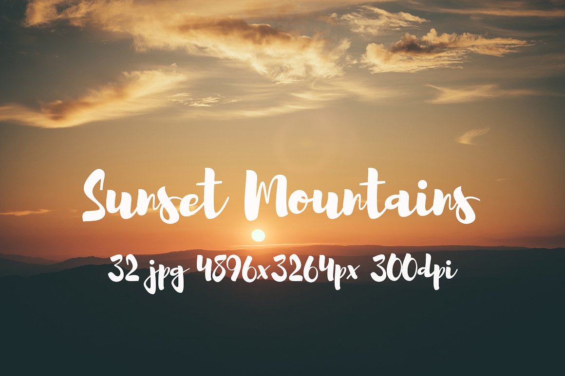 Sunset Mountains photo pack