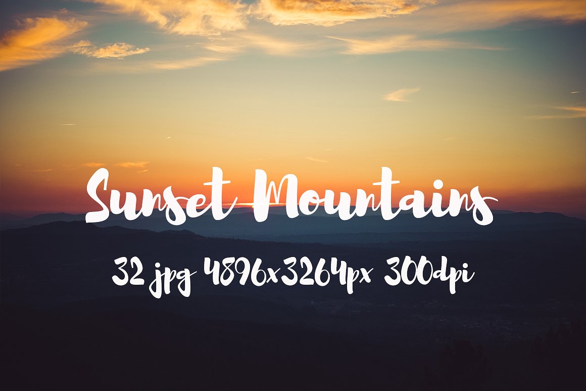 Sunset Mountains photo pack