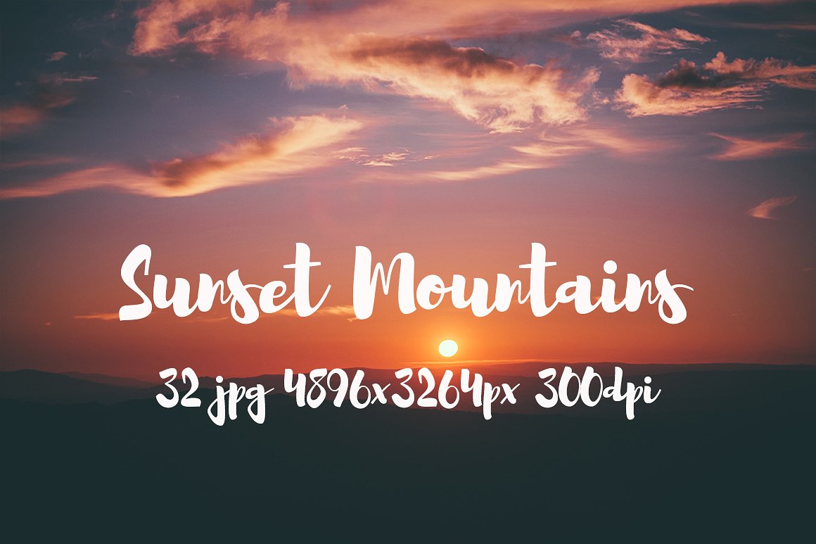 Sunset Mountains photo pack