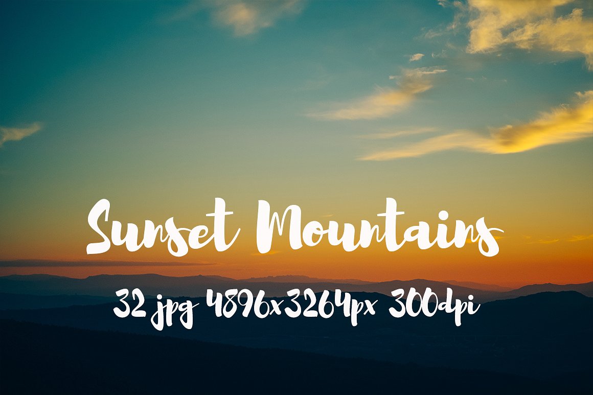 Sunset Mountains photo pack