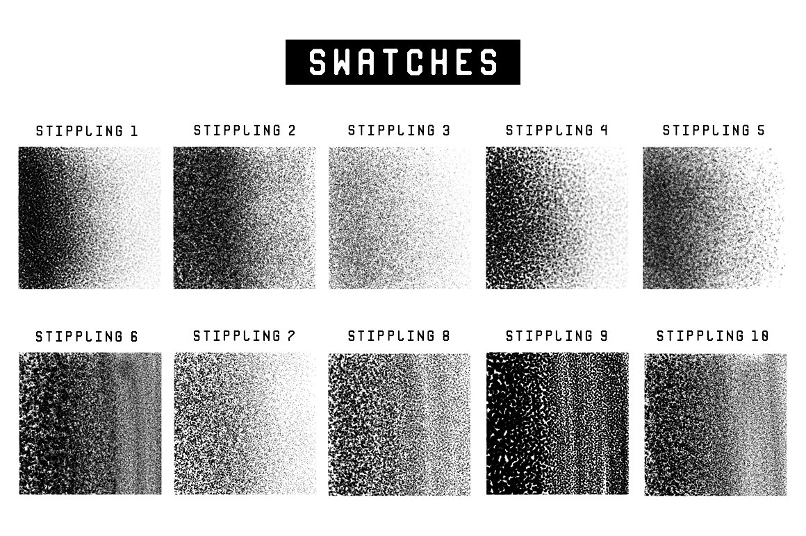 宇宙星球散点数字绘图笔刷Stippling Procreat