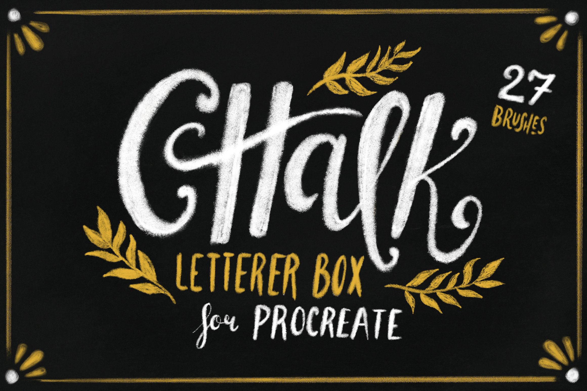 漂亮的手写体笔刷Chalk Letterer Box for