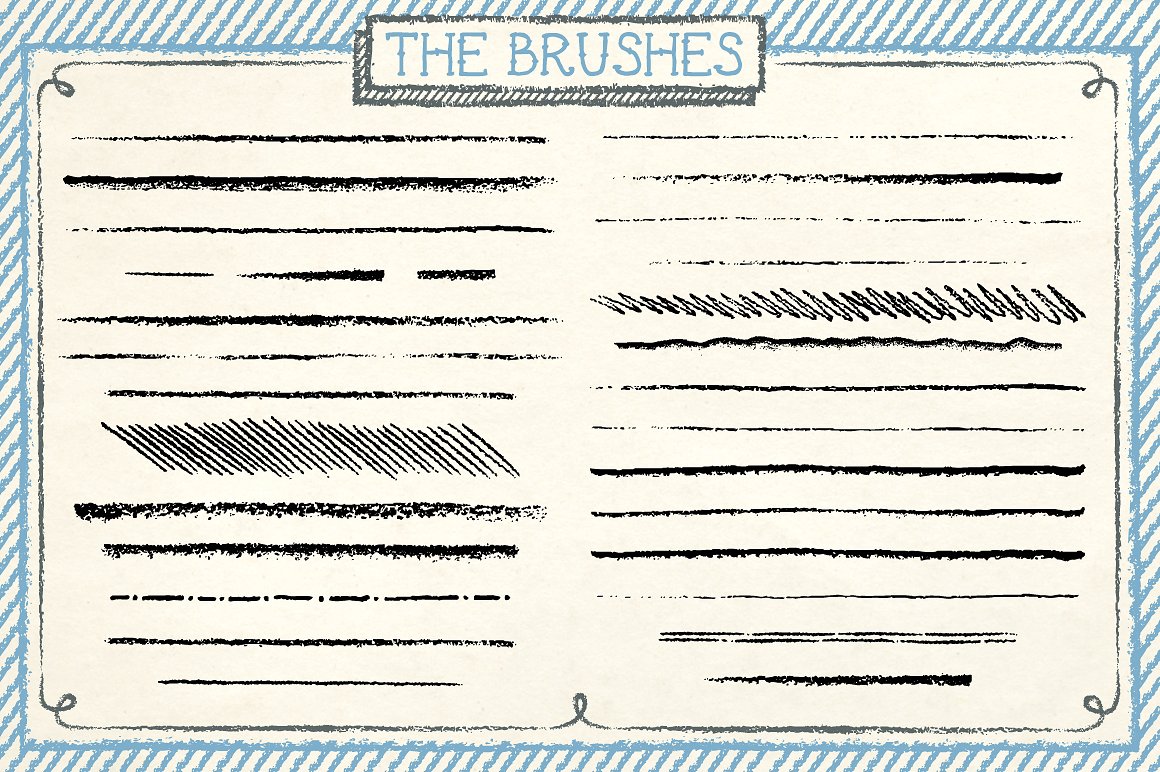 逼真的纹理铅笔刷Pencil Brushes